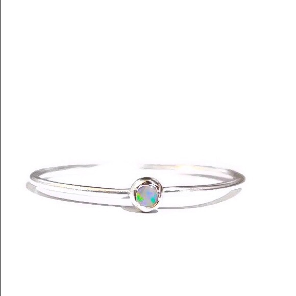 (2-13) 925 Sterling Silver 3mm Fire Opal Bezel Set Gemstone Solitaire Ring - Picture 1 of 8